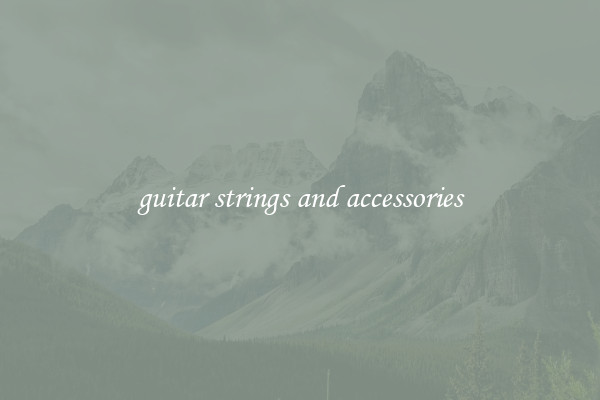 guitar strings and accessories
