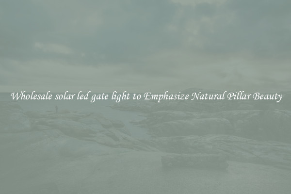 Wholesale solar led gate light to Emphasize Natural Pillar Beauty