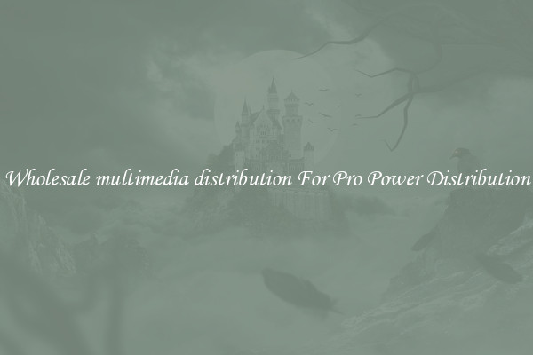 Wholesale multimedia distribution For Pro Power Distribution