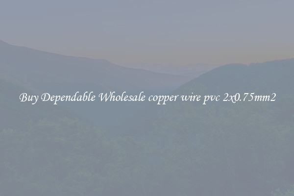 Buy Dependable Wholesale copper wire pvc 2x0.75mm2