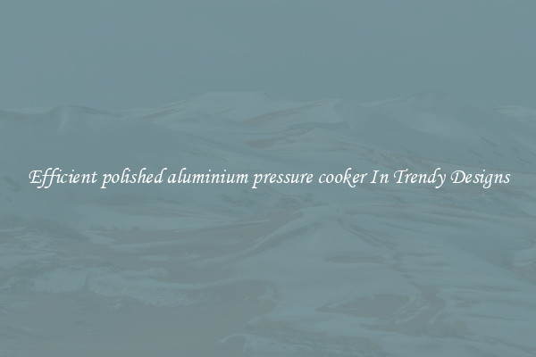 Efficient polished aluminium pressure cooker In Trendy Designs
