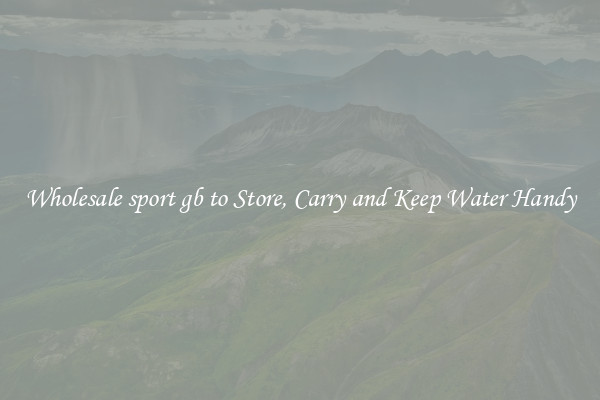 Wholesale sport gb to Store, Carry and Keep Water Handy