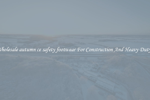 Buy Wholesale autumn ce safety footwear For Construction And Heavy Duty Work