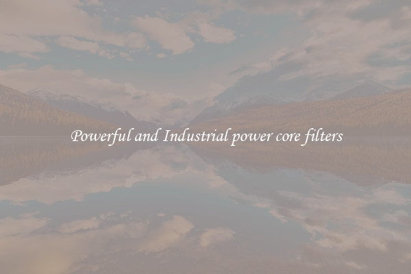 Powerful and Industrial power core filters