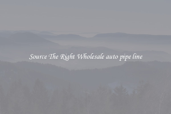 Source The Right Wholesale auto pipe line