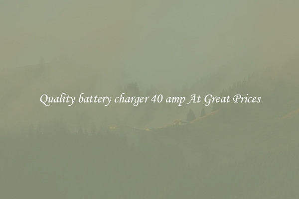 Quality battery charger 40 amp At Great Prices