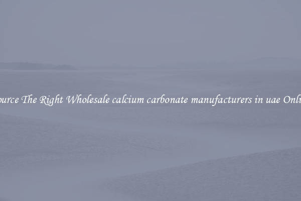 Source The Right Wholesale calcium carbonate manufacturers in uae Online